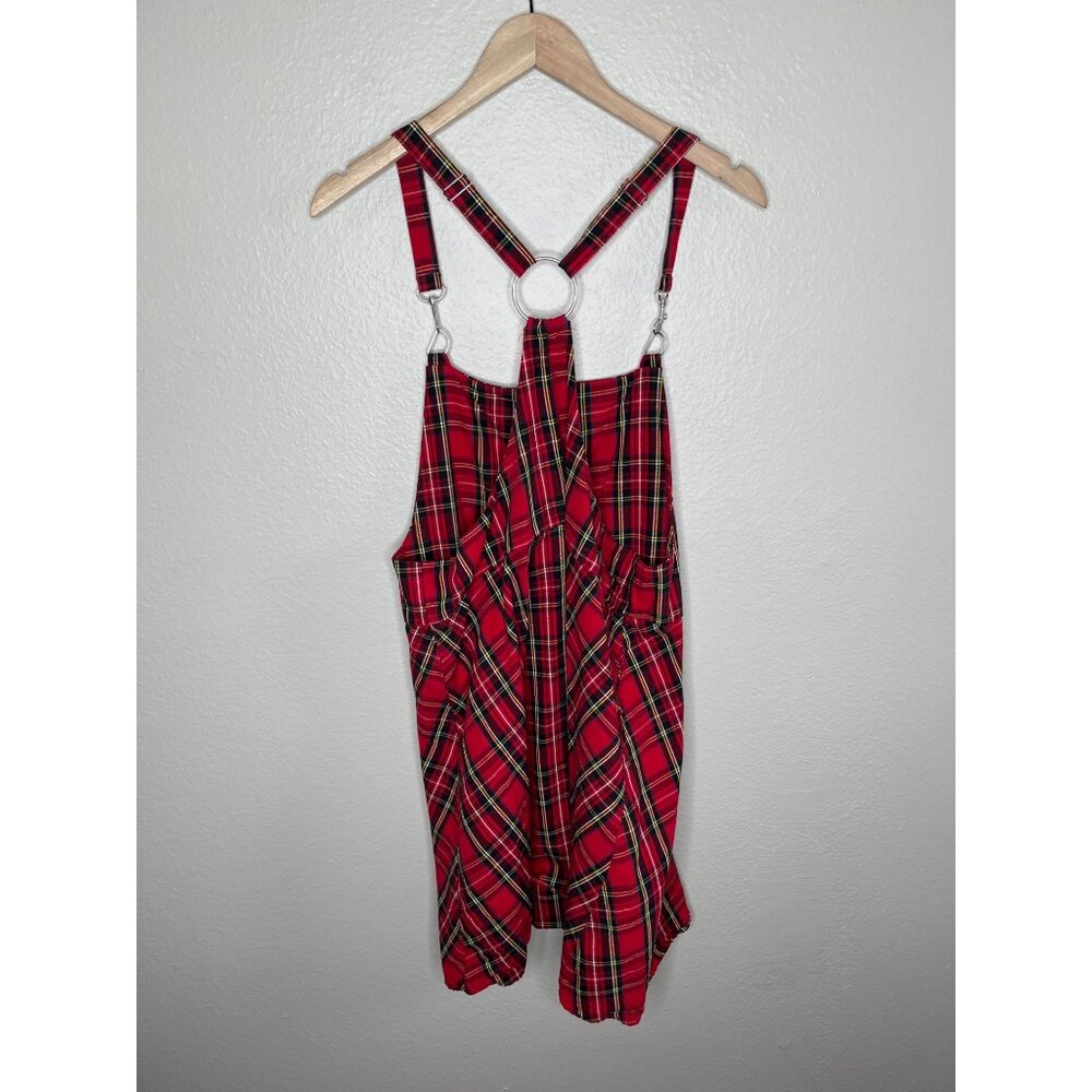 Hot Topic Womens Red Black Plaid O-Ring Shirtall size XXL - Picture 8 of 10